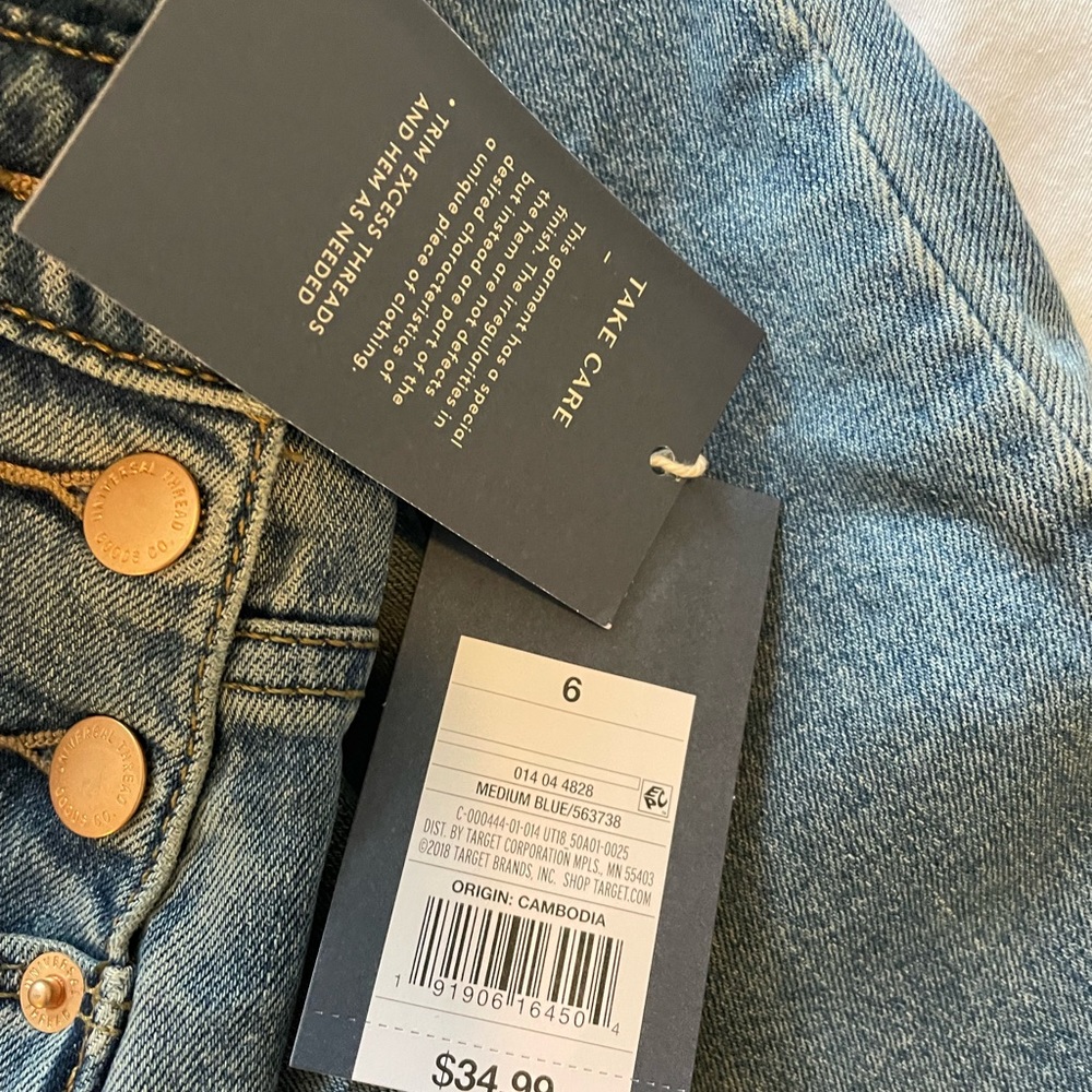 Universal Thread Straight Leg Denim Overalls Size… - image 5